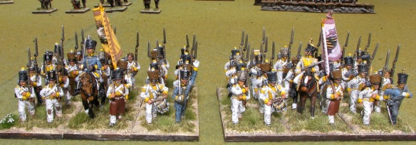 von Peter's Saxon army -  2/von Rechten and 1/Prinz Maximilian. The next line infantry will be faced with green 