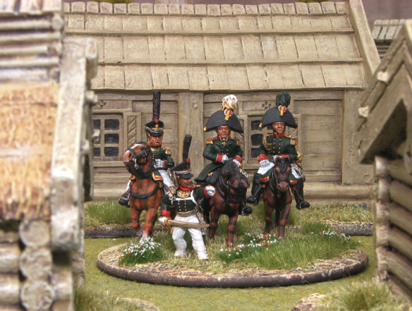 Napoleonic Russian grenadier command. Click to see a larger and clearer image.